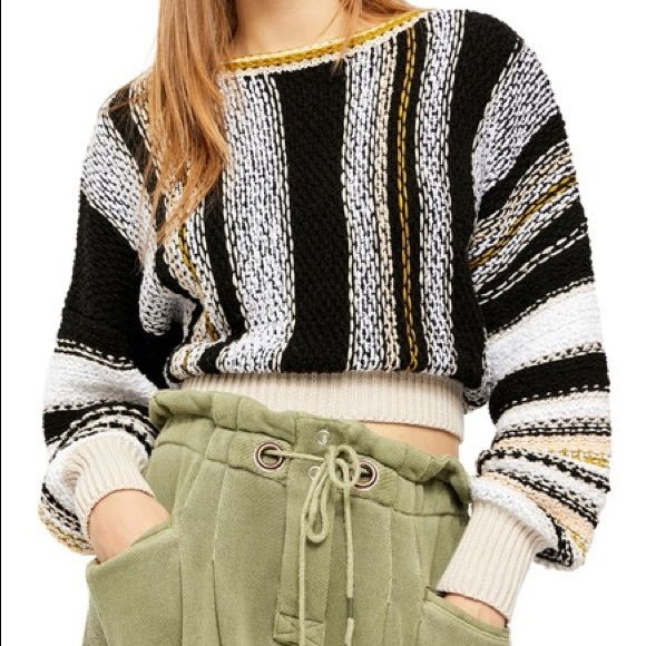 Free People Sweaters - Free People Show Me Love Striped Pullover Sweater